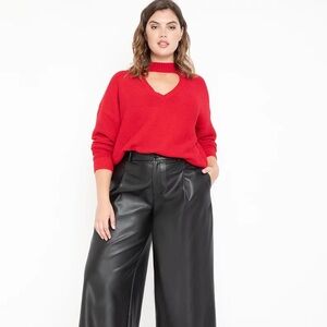 Black Faux Leather Pants